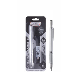 LAPISEIRA METALIZ.PRATA 2.0 C/TUBO GRAFITE LP2002